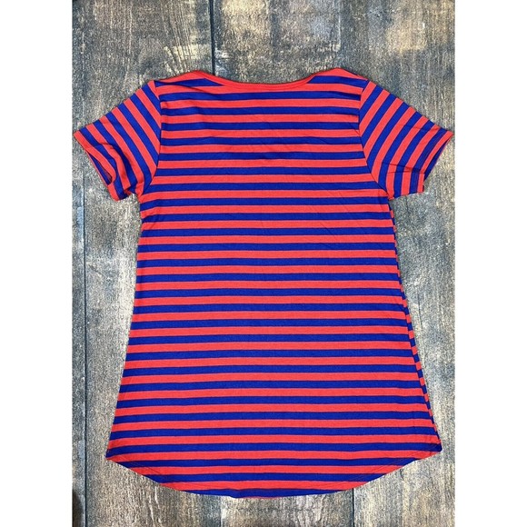 Women’s LuLaRoe Classic T! Size XS (Runs Big), Red Blue Stripe! - Picture 6 of 7